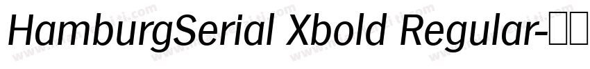 HamburgSerial Xbold Regular字体转换
